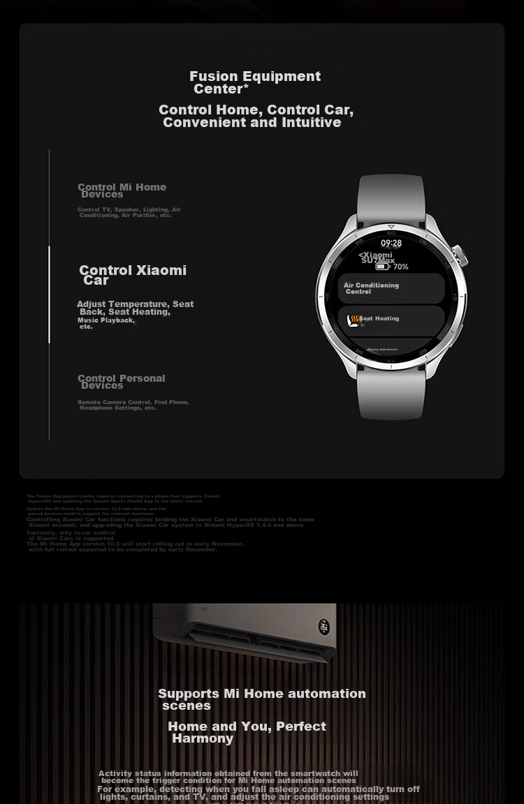 Умные часы Xiaomi Watch S4, черный, с измерением кислорода в крови и NFC