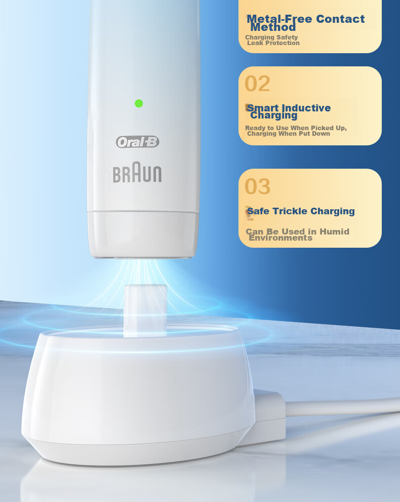 Зарядное устройство для электрической зубной щетки Shishan, совместимое с Oral-B Braun D12/D16/D100/3709/PRO600/PRO700/PRO1000/PRO2000/PRO3000, белое