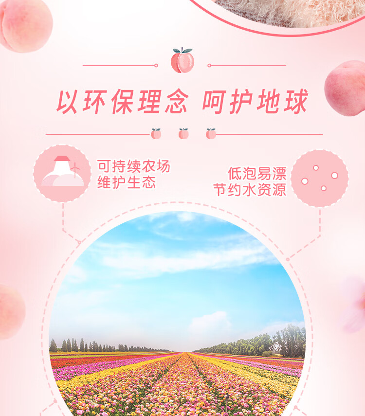 165855-花木星球 天然香氛洗衣液 白桃+桃花 1.9kg*2-详情图
