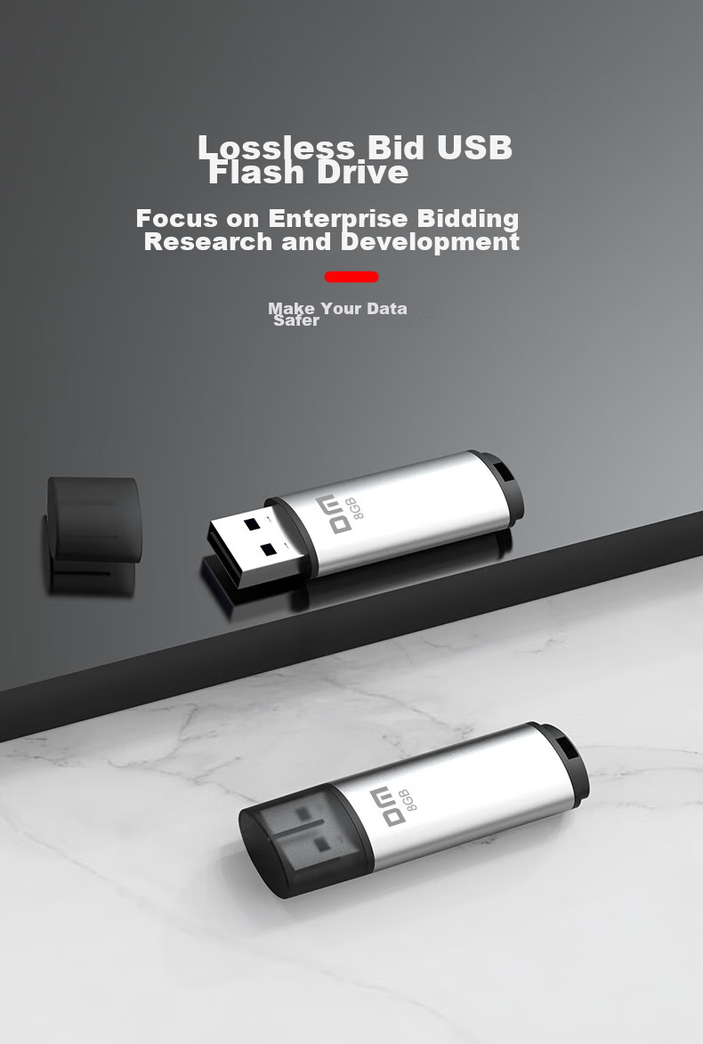 USB-флеш-накопитель DM Daimai 8GB USB 2.0, PD204 Серебристый, маленький USB-накопитель для тендеров, компьютеров, автомобилей.