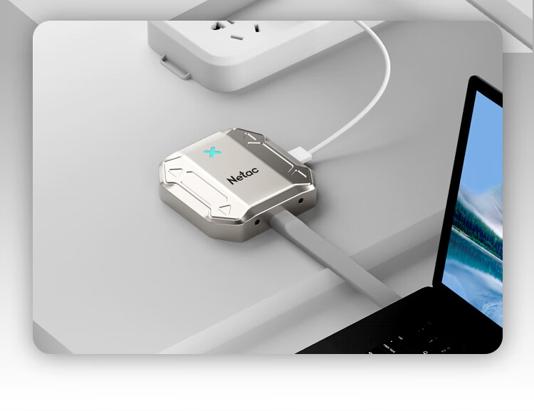 Внешний корпус Netac HD10M2Pt для M.2 NVMe SSD, USB 3.1, 10 Гбит/с, серебристый