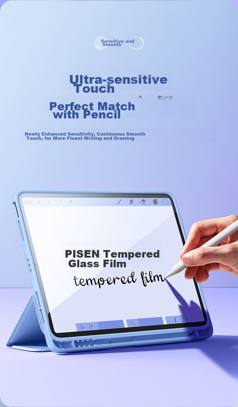Защитная пленка PISEN для iPad 11/10 (2025/2022), закаленное стекло, HD, антибликовая, противоударная, 2 шт.
