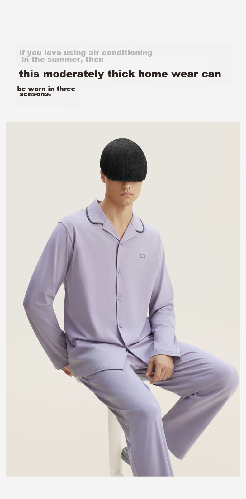 Мужская пижама Bananain Cotton 301H, комплект из чистого хлопка для пары, с длинным рукавом, для весны и осени, подарок на День святого Валентина