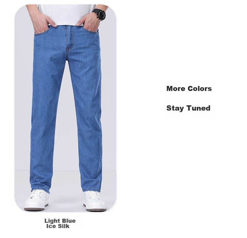 Джинсы мужские Jeanswest, классический стиль, осенне-зимняя коллекция 2025, модные повседневные, легкие и удобные, прямые, синие, размер 33