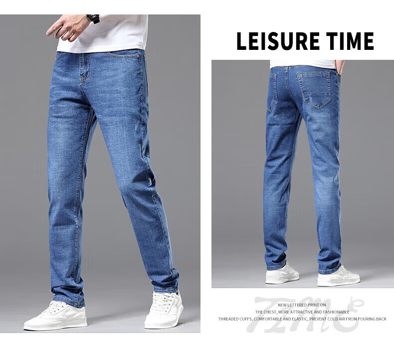 Джинсы мужские Jeanswest, утепленные, зимние, 2025, прямые, тонкие, теплые, черные, размер 29