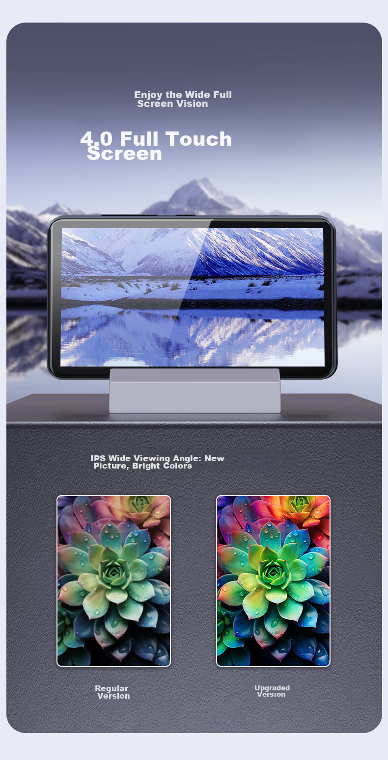 Портативный MP3/MP4 плеер Yueguangbaohe A10, 32GB, Android 10, 4-дюймовый экран, Wi-Fi, Bluetooth