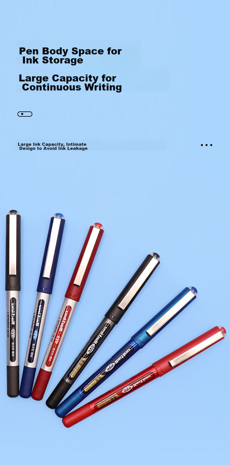 Гелевая ручка Uni-ball Uni-Ball EYE UB-150, 0.38мм, черная, 1 шт.