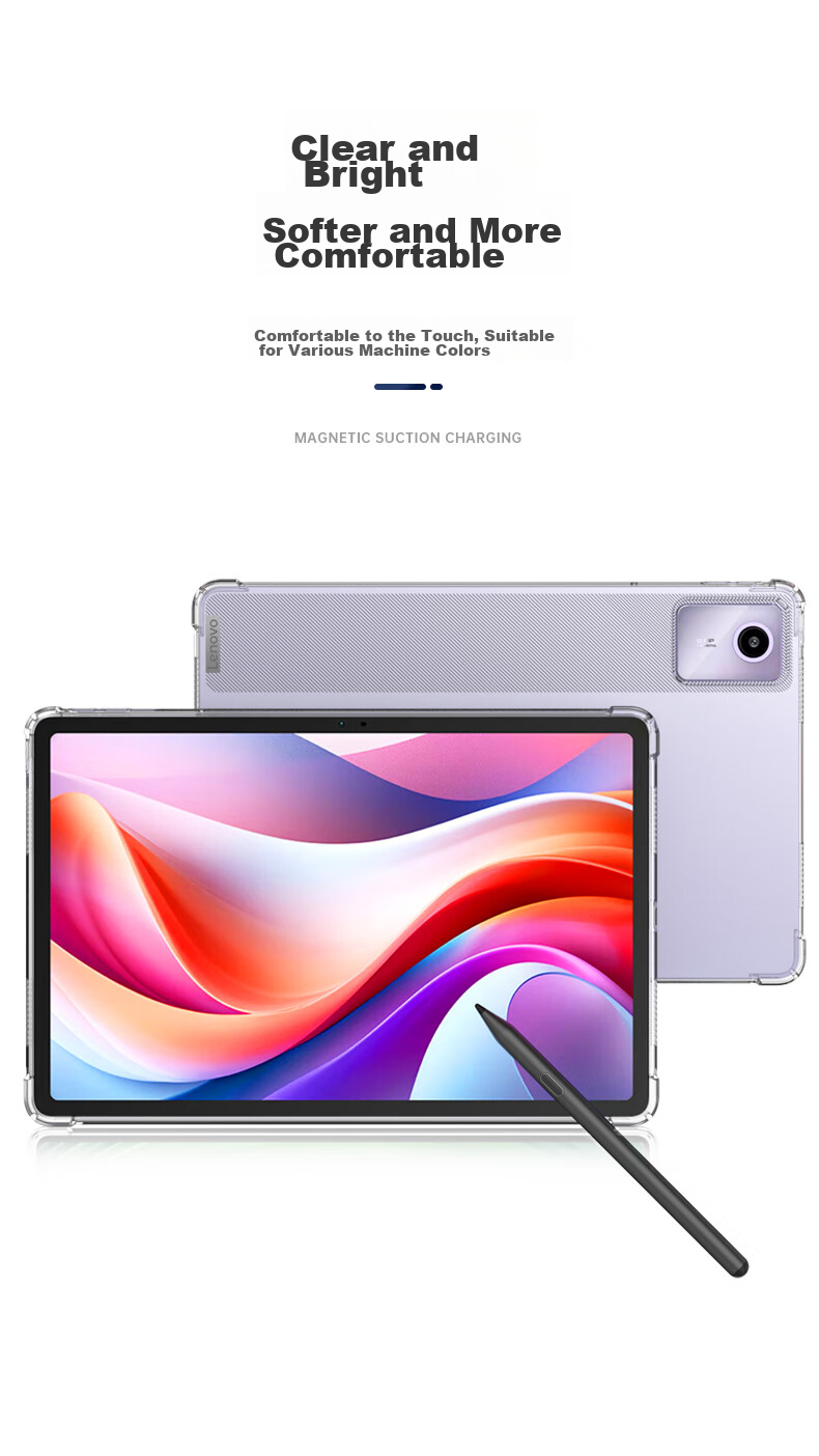 Защитный чехол BIAZE для Lenovo Xiaoxin Pad 2024 11 дюймов, прозрачно-белый, из ТПУ, с защитой от падения