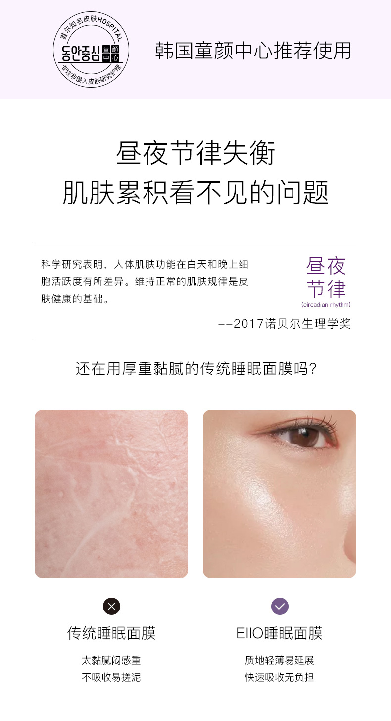 奕沃（EIIO）睡眠面膜泥膜清洁夜间修护急救补水保湿免洗涂抹晚安学生男女 悦夜修护面膜 100ml