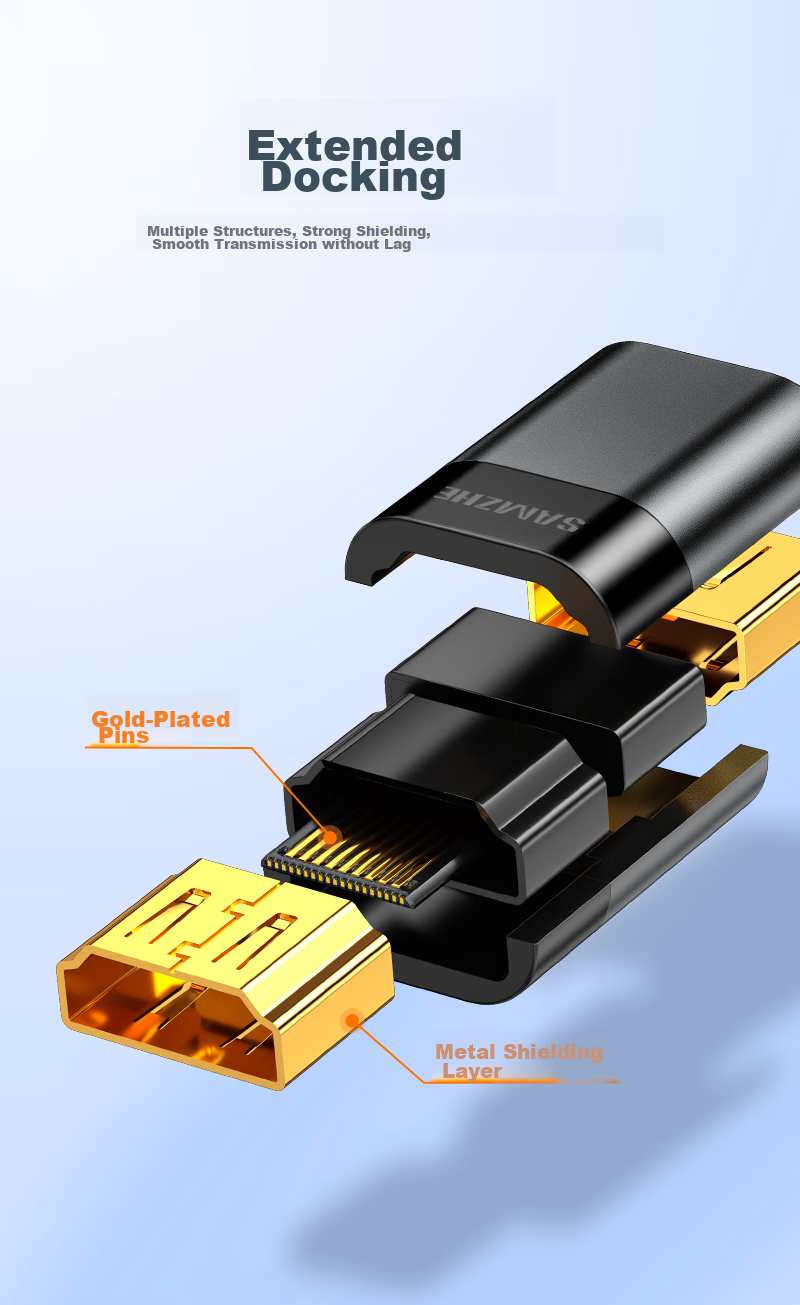 HDMI удлинитель SAMZHE HFD-02, Female to Female, версия 2.0, 4K, черный