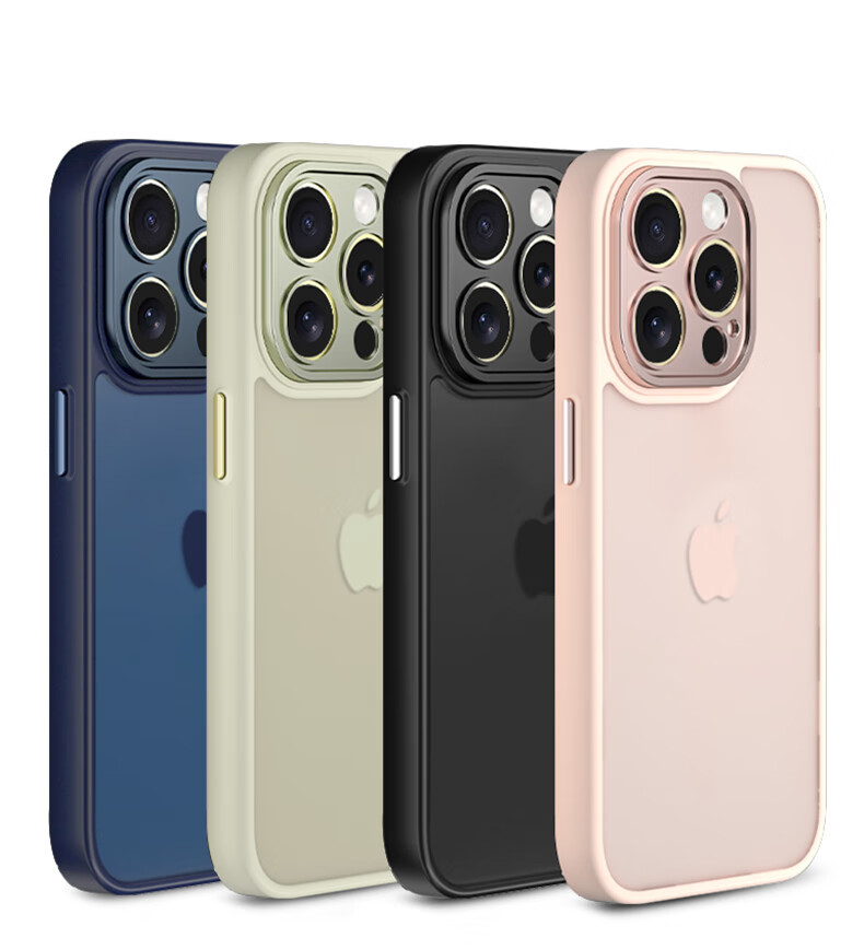 Чехол KEKLLE для iPhone 13 Pro, противоударный, с защитой камеры, силикон+ТПУ, матовый, розовый