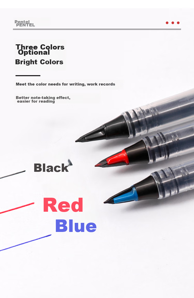 Ручка Pentel TRJ50-AO, большая, черная, 0.7-2.0 мм, для подписей, рисования, скетчинга, одноразовая упаковка