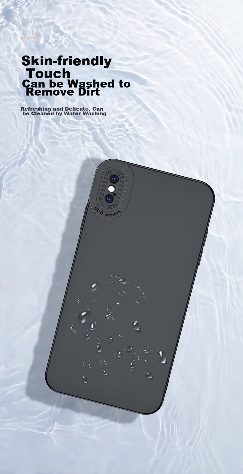 Чехол для Apple iPhone XS Max HOLDZU [Angel Eyes], силиконовый, противоударный, полноразмерный, тонкий, матовый, для мужчин и женщин - Графитовый черный