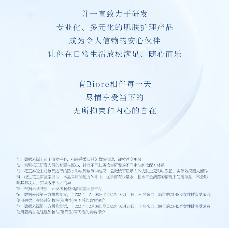 碧柔（Biore）自在轻透卸妆油油皮清爽型30ml 快速溶妆 便携试用