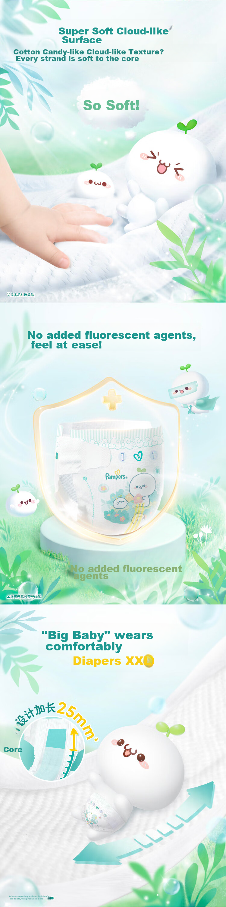 Подгузники Pampers Ultra-Thin Breathable Fresh Help, для новорожденных, одноразовые, дышащие, размер S, 60 шт.