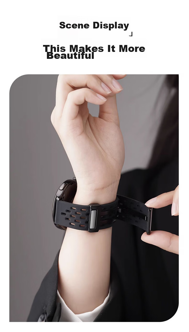 Ремешок MASI для Huawei Watch GT4/3/2/Pro, Honor Magic2, силиконовый, дышащий, с магнитным замком, 20 мм, прозрачный звездный цвет