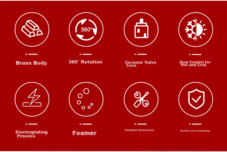 Смеситель Larsd F015 для кухни, однозахватный, с медным корпусом, поворотный, для мойки, горячая и холодная вода