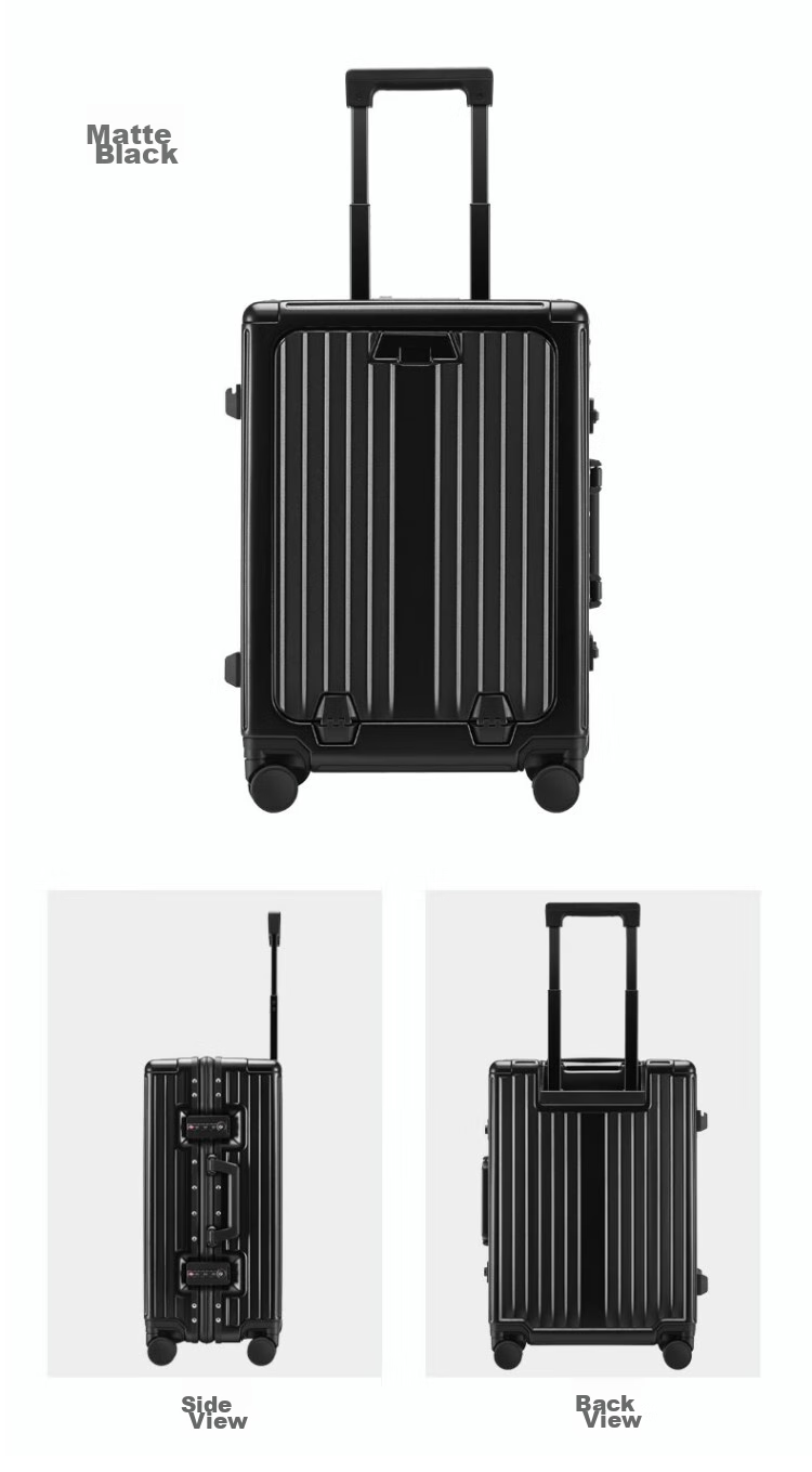 Чемодан Dream Traveller, деловой, с колесами Spinner, фронтальное отделение, кодовый замок, 20-дюймовый, матовый белый
