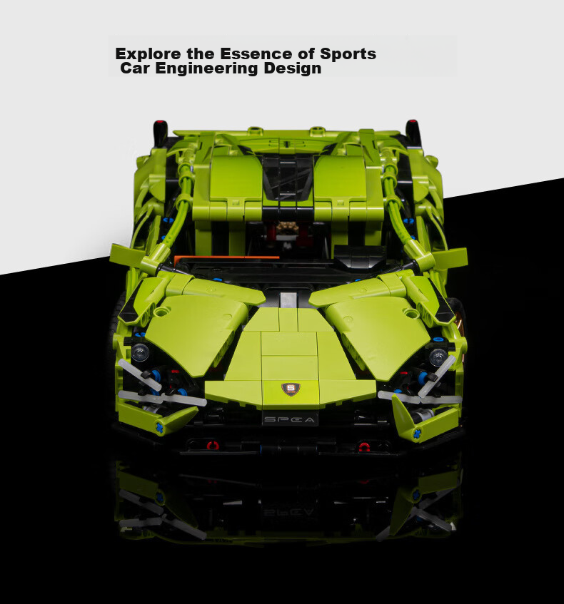 Конструктор Miaoyan Lamborghini, радиоуправляемая модель гоночного автомобиля, совместимый с Lego, игрушка для мальчиков 7-14 лет, подарок на день рождения