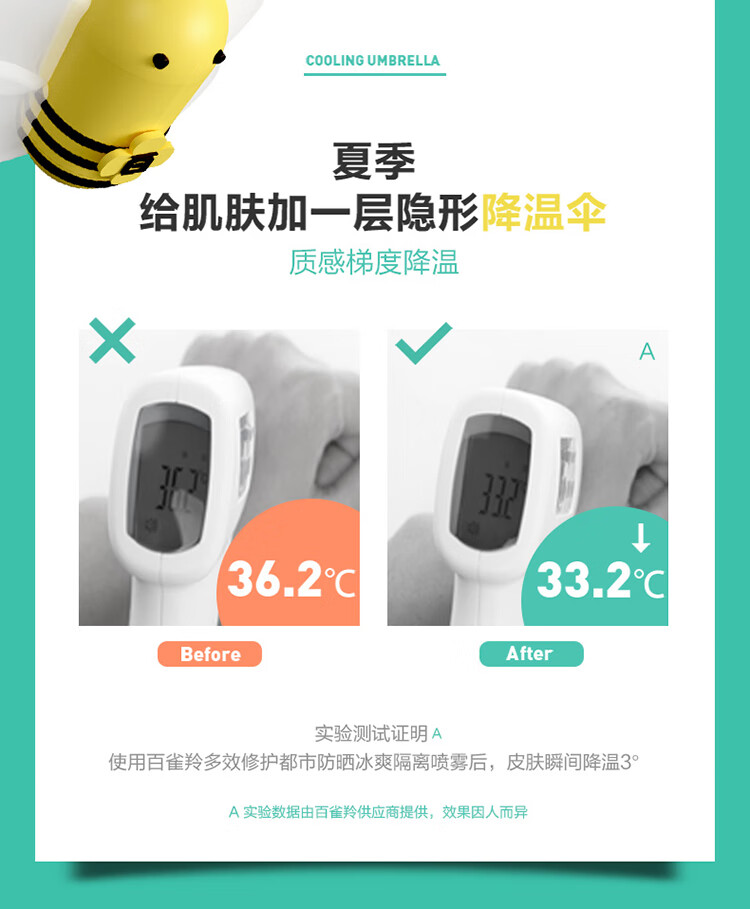 百雀羚 草本多效修护都市防晒冰爽隔离喷雾SPF50+PA+++60ML