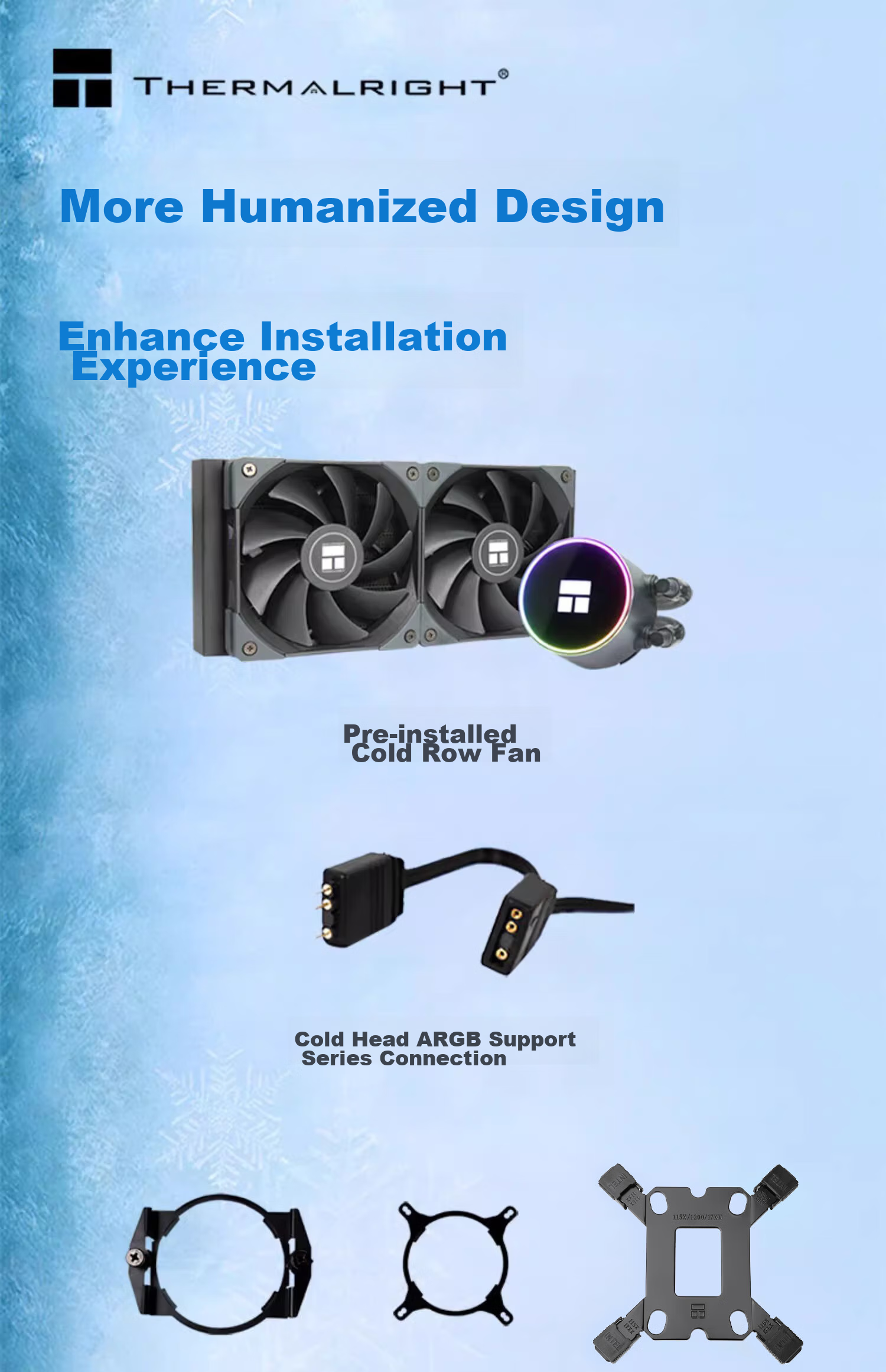 Водоблок для процессора Thermalright Frozen Magic 240, жидкостное охлаждение, ARGB подсветка
