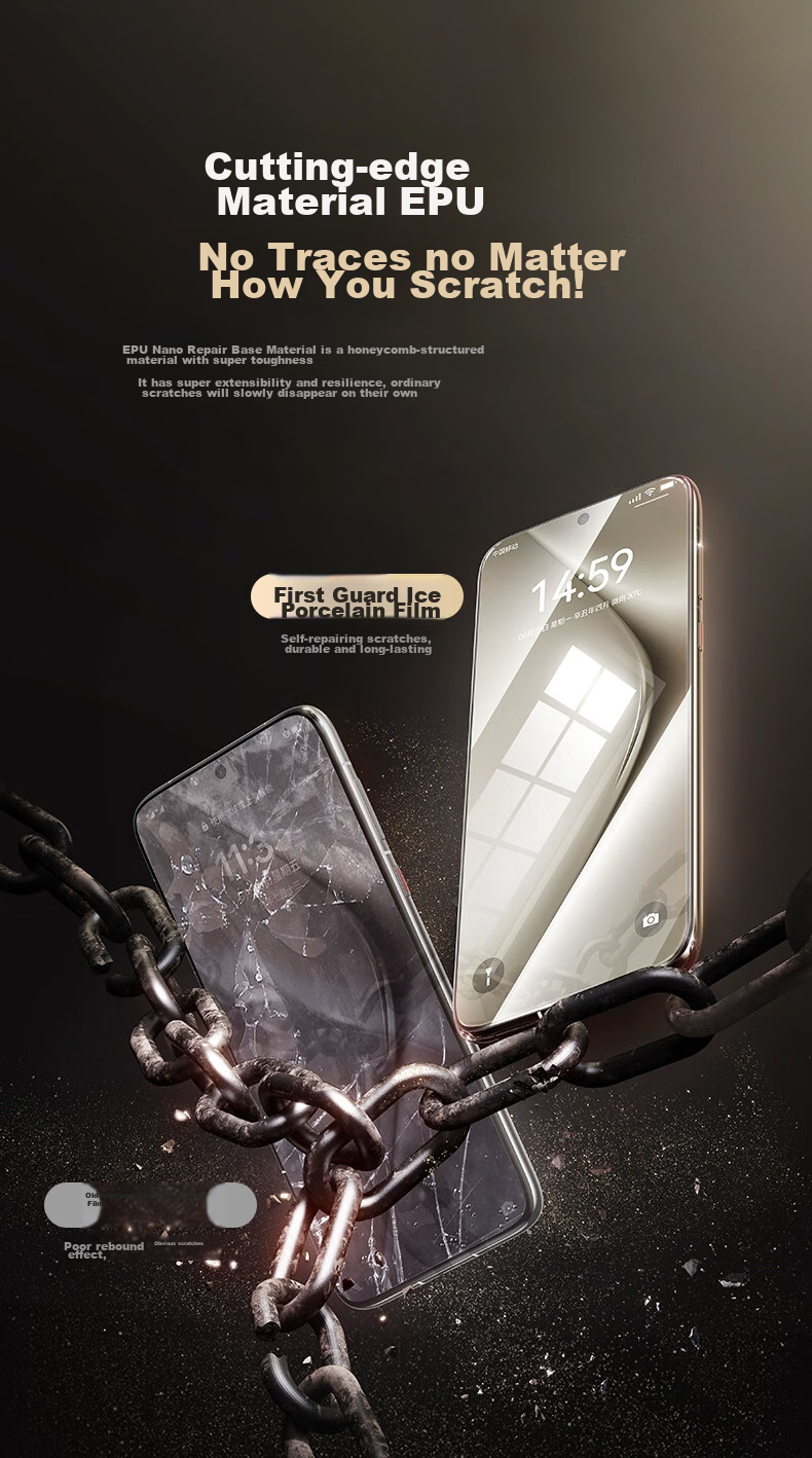 Защитная пленка DIVI Ice Ceramic Film для Huawei Pura70, полноадгезионная, гидрогелевая, противоударная, антибликовая, противоотпечатки