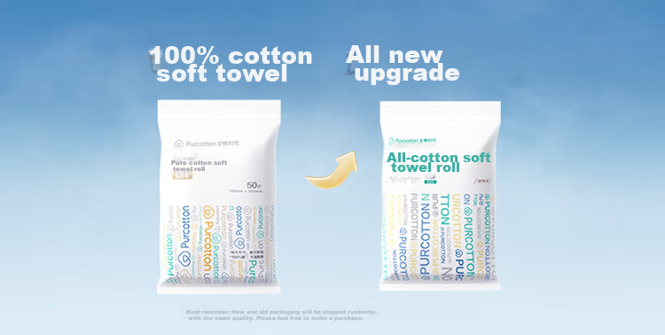 Ватные диски PurCotton, 50 шт. в упаковке, 100% хлопок, мягкие, одноразовые, 10*15 см.