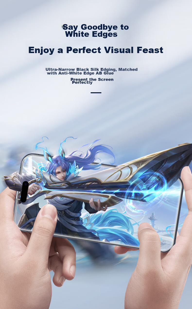 Защитное стекло BLUEO для iPhone 15 Pro Max, с AR-покрытием, защита от отпечатков пальцев и бликов