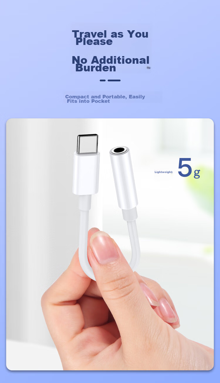 Адаптер KOVOL Type-C на 3.5 мм для наушников, аудиокабель USB-C, конвертер для iPhone 16/15, iPad, Huawei Mate60Pro, Xiaomi Vivo