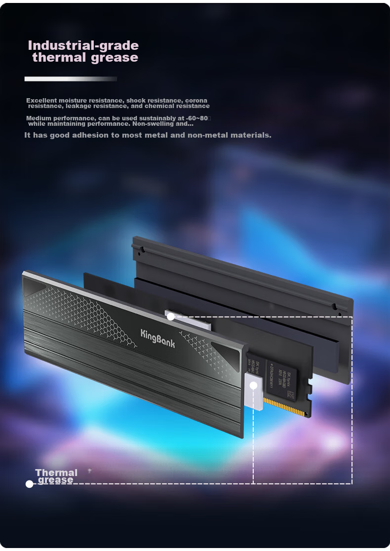 Оперативная память KINGBANK DDR5, 32 ГБ (2x16 ГБ), 6000 МГц, CL28, для настольных ПК, комплект из 2 модулей