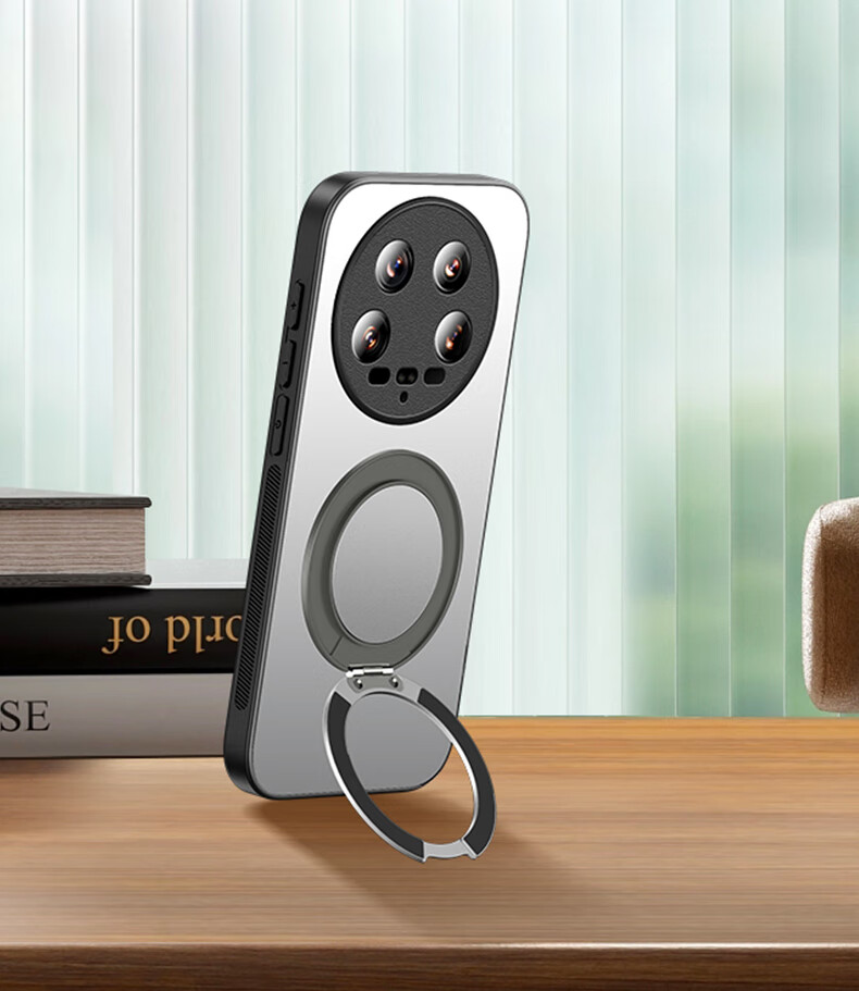 Чехол-книжка HOLDZU для Xiaomi 13 Ultra, противоударный, с защитой от падений, с подставкой, черный