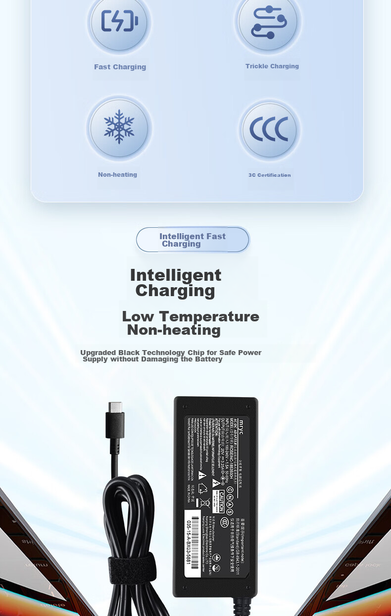 Зарядное устройство mryc HP Laptop Charger, 65W Type-C, 20V 3.25A, для ноутбуков
