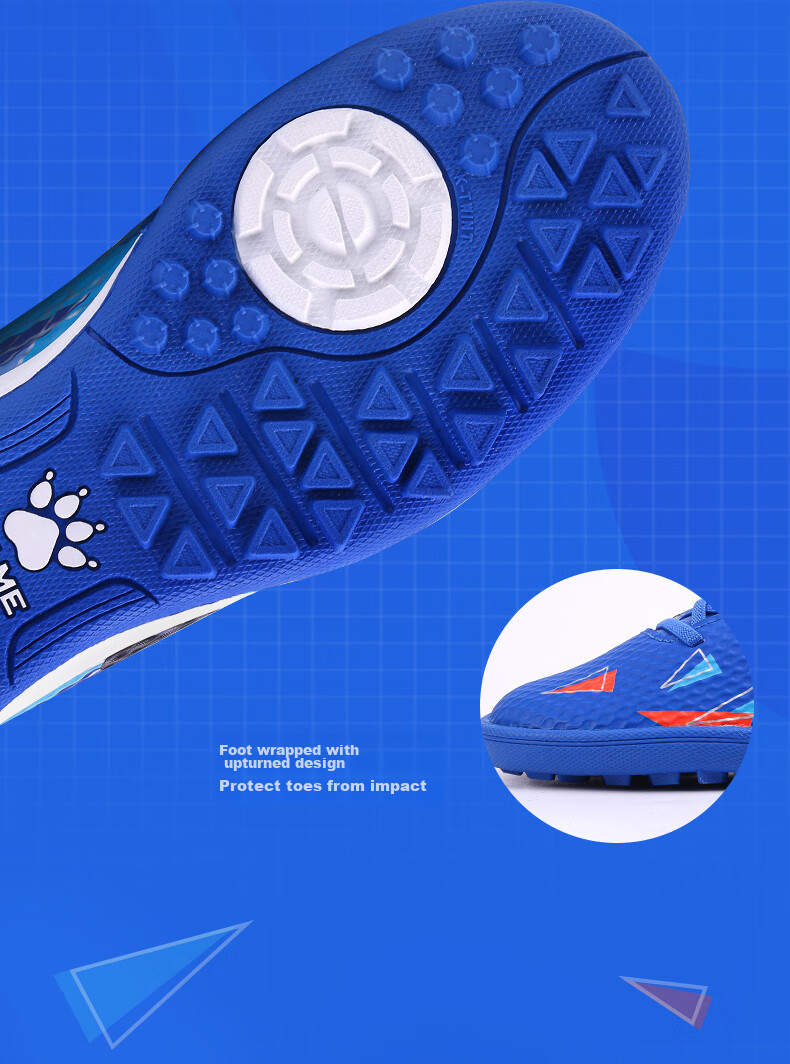 Футбольные бутсы KELME для юношей, модель ZX90113052, для искусственного газона, дышащие, нескользящие, износостойкие, флуоресцентно-желтые, размер 37