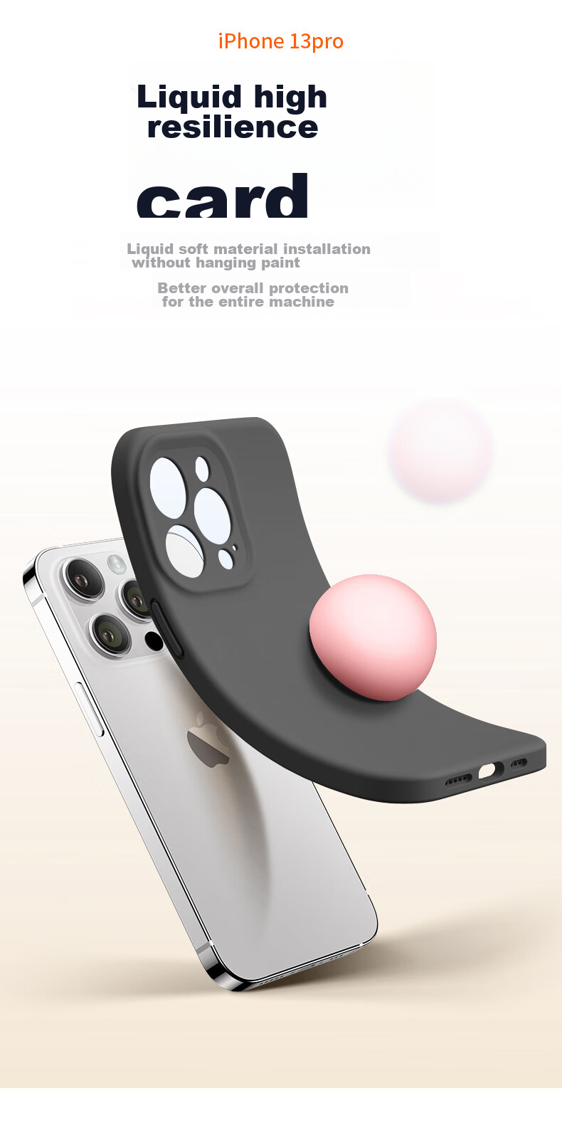 Чехол NEYAA для iPhone 13 Pro, силиконовый, ультратонкий, противоударный, с полной защитой объектива, темно-серый