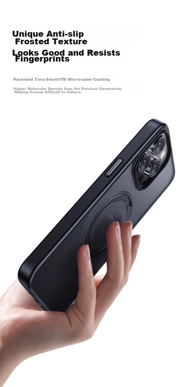 Чехол TORRAS Pivot для Apple iPhone 16 Pro Max, золотой, с магнитным кольцом