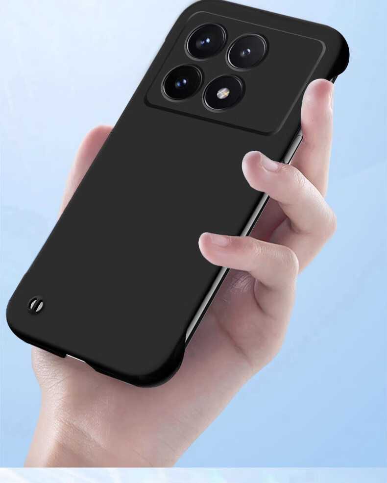 POZZO Чехол для Redmi K70/K70 Pro, безрамочный матовый ультратонкий ударопрочный чехол с защитой от перегрева для мужчин и женщин, популярный цвет "Ночное небо" черный