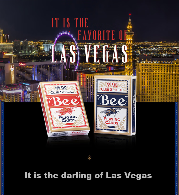 Колода игральных карт Bee Poker Cards, Техасский Холдем, широкие карты с черным сердечником, прочные, 12 колод (6 красных и 6 синих)