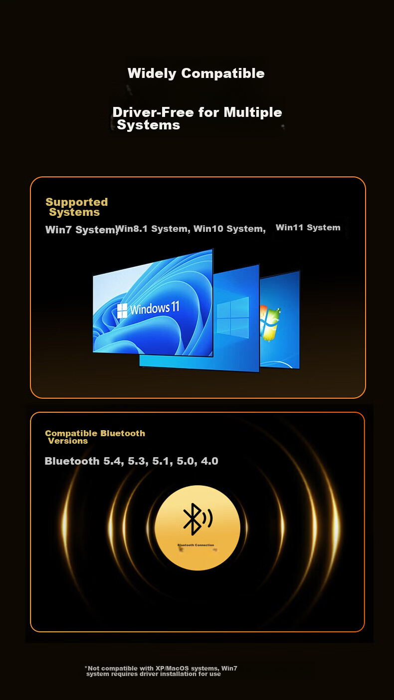 USB Bluetooth адаптер BIAZE 5.4, внешний модуль для ноутбуков и настольных компьютеров, для подключения клавиатуры, мыши, аудиоколонок, беспроводных наушников
