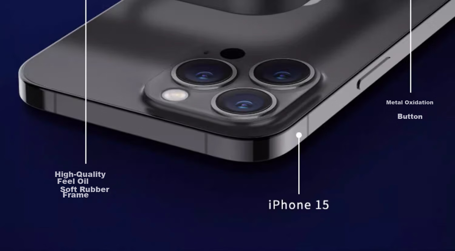 Чехол ZHIWEISHI для Apple iPhone 14 Pro, противоударный, с защитой камеры, синий, Skin-Like Magnetic Attraction