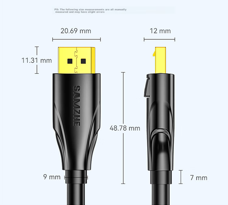 Кабель SAMZHE DP 1.2, 4K HD 2K 240/165Hz, DisplayPort, 3 метра, DD-30