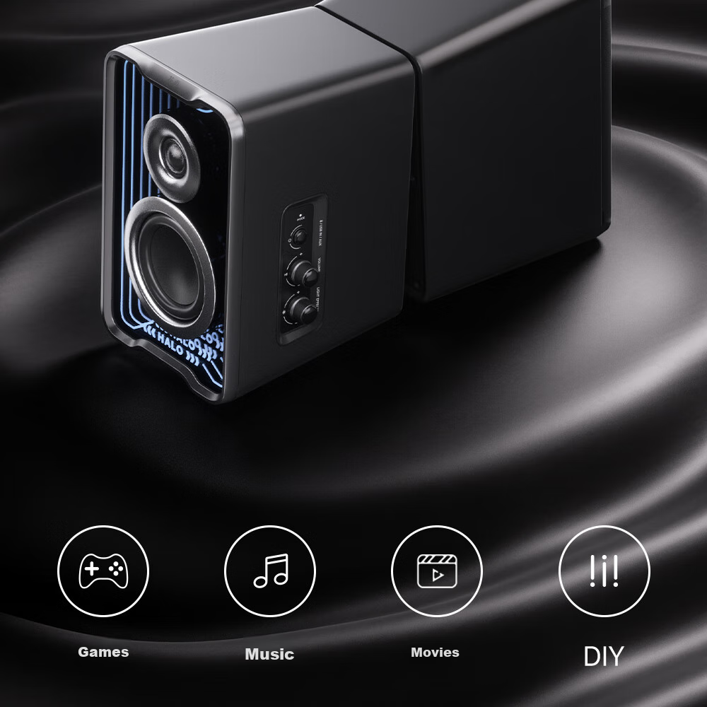 Портативная колонка Edifier Halo 2.0 SE, Bluetooth, USB, AUX, с подсветкой, белая