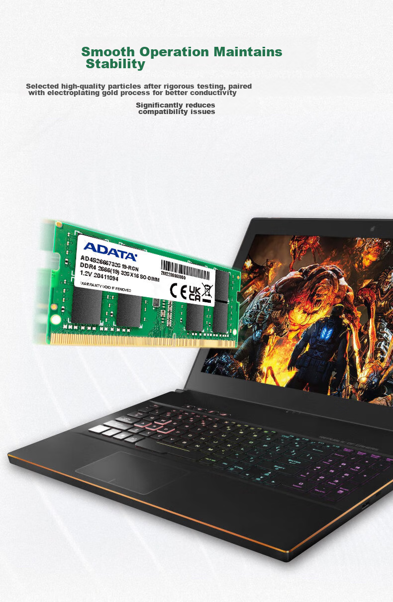 Оперативная память ADATA 8GB DDR4 2666MHz SO-DIMM для ноутбука