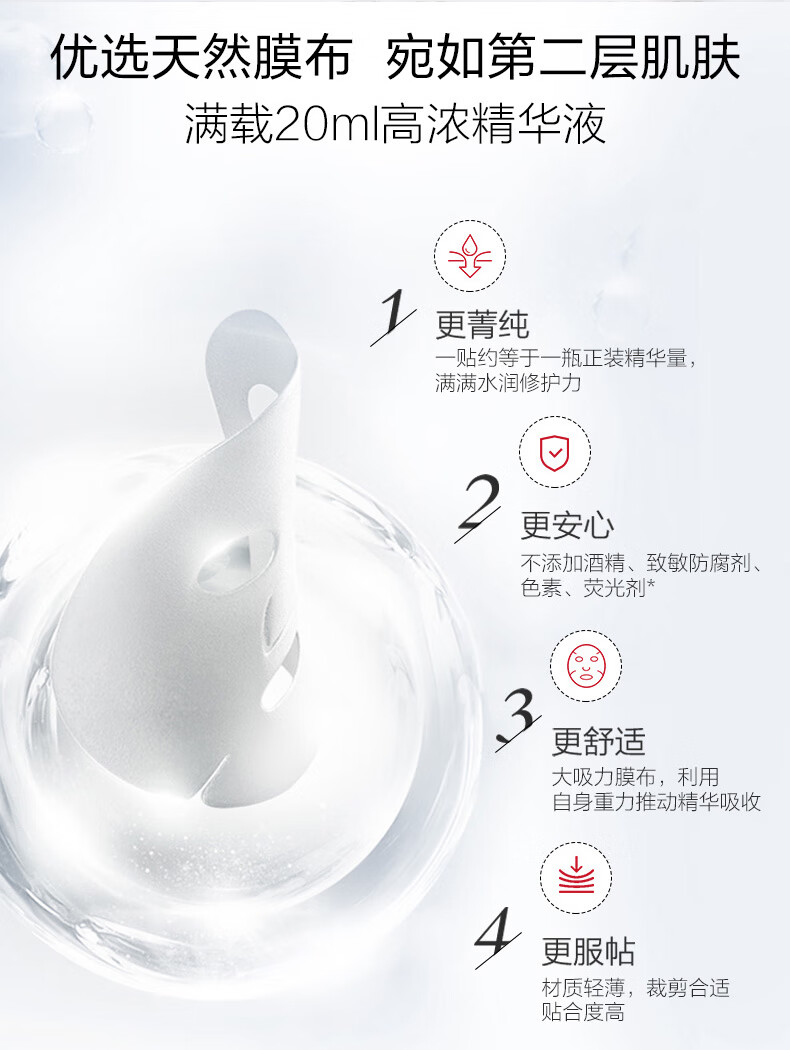 薇诺娜（WINONA）舒敏保湿丝滑2盒舒缓保湿补水12片