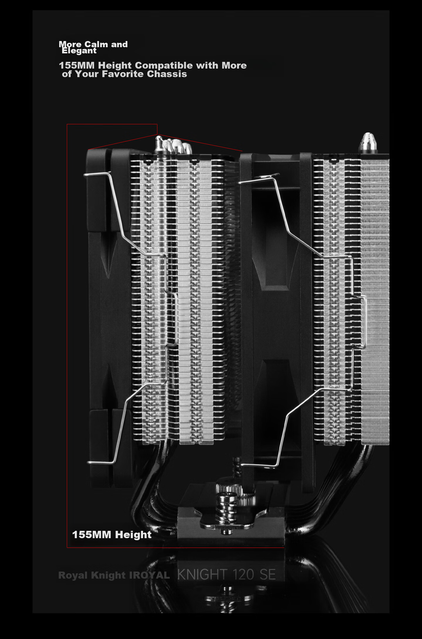 Система охлаждения Thermalright Royal Knight 120 SE, двухбашенный воздушный кулер с 6 тепловыми трубками AGHP GEN 5.0, без помех для памяти, RK120 SE