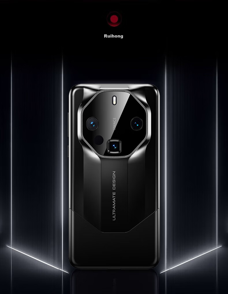Чехол для Huawei Mate 60 RS, IM-CHEN, металлический, с защитой объектива, бизнес-стиль, красный