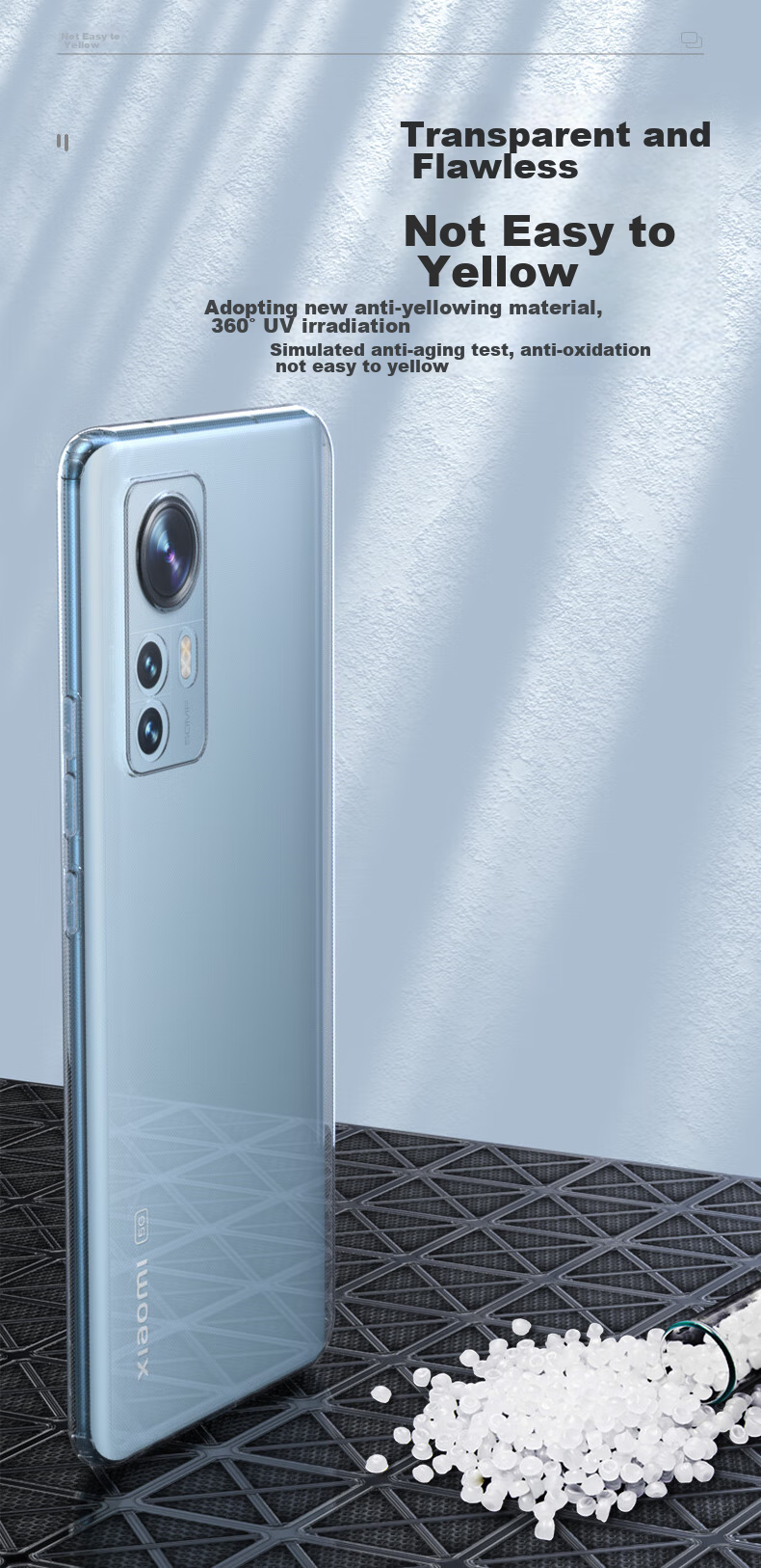 Чехол LLUNC для Xiaomi 12/12X/12S, защита линз, прозрачный, противоударный, тонкий TPU, бизнес-стиль