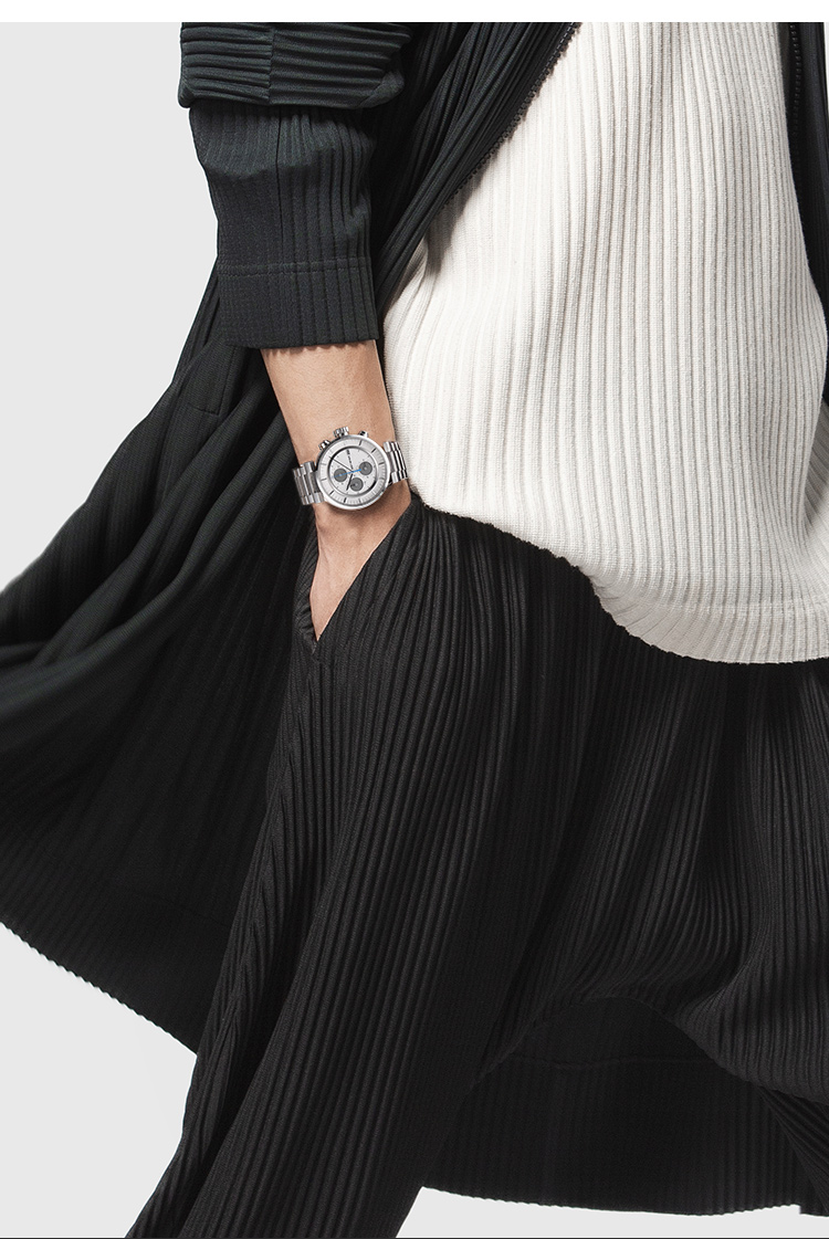 Мужские часы ISSEY MIYAKE SILAY001, 43 мм, черный циферблат, стальной ремешок, кварцевый механизм