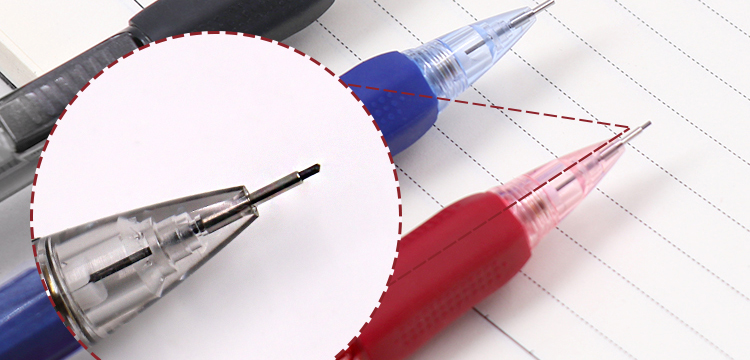 Механический карандаш Pentel PD255, 0.5 мм, черный, для студентов, с ластиком