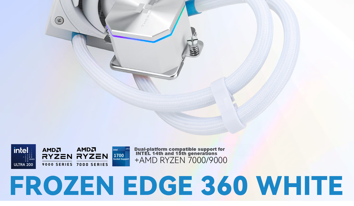 Система охлаждения Thermalright Frozen Edge 360 WHITE, жидкостная, ARGB, 360мм