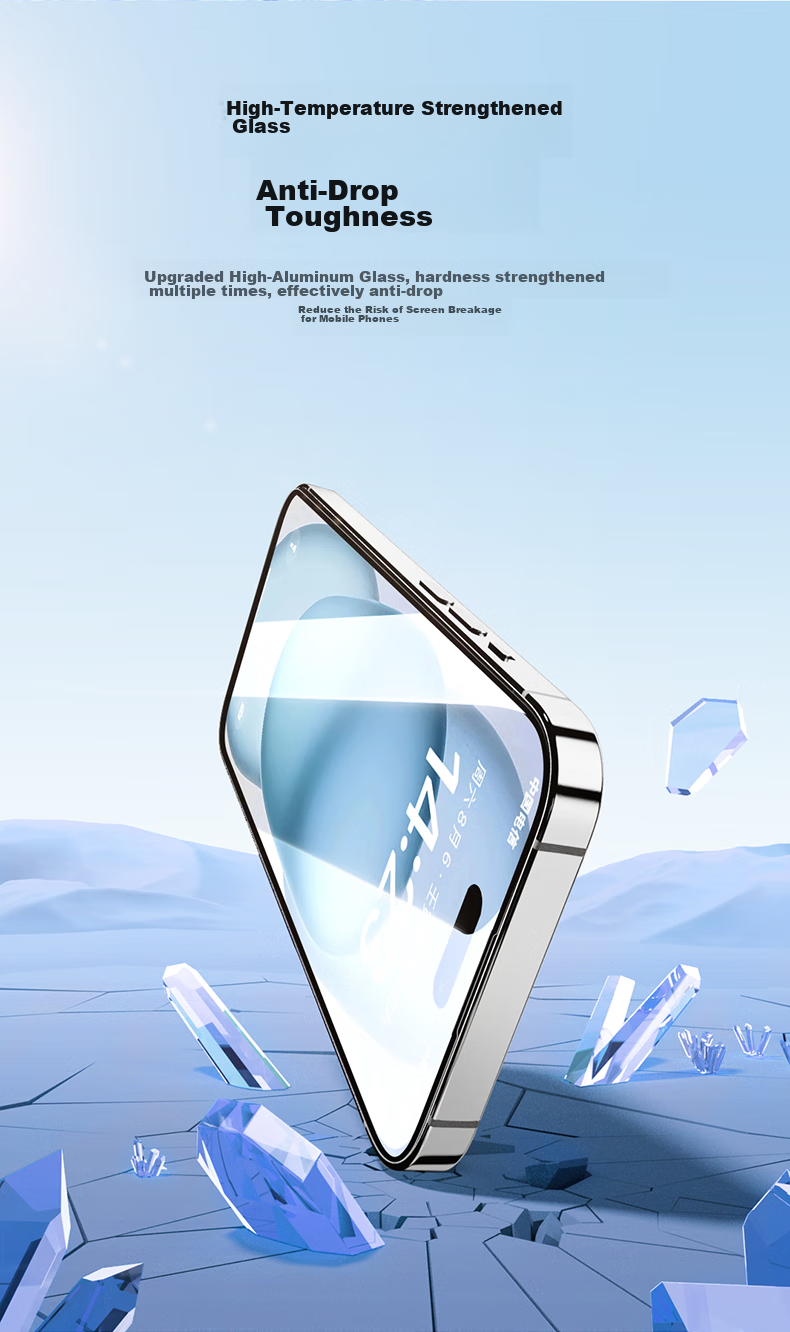 Защитное стекло PISEN для iPhone 15 Pro, полное покрытие, противоударное, антиотпечатки, 2 шт.